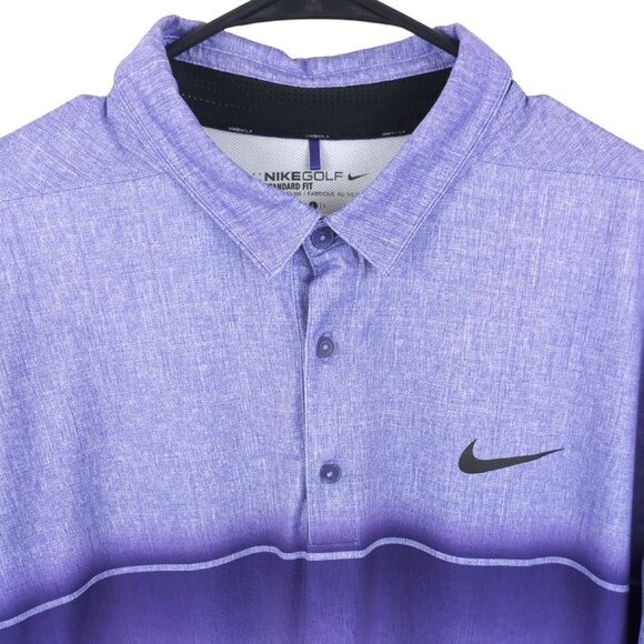 Nike Other - Nike Golf Dri-FIT Purple Gradient Polo Shirt L Standard Fit Performance